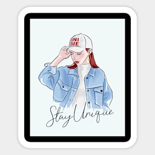 Stay Unique Sticker